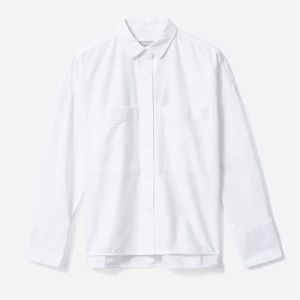Everlane Boxy Oxford in XS white